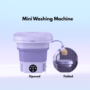 Foldable Mini Washing Machine for Travel and Home Laundry