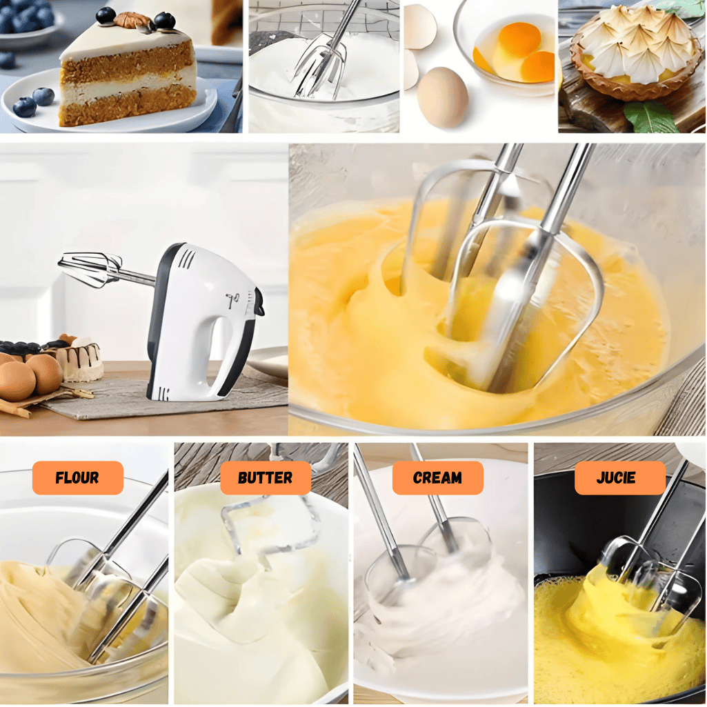 Super Hand Mixer Electric Egg Beater 7 Speed