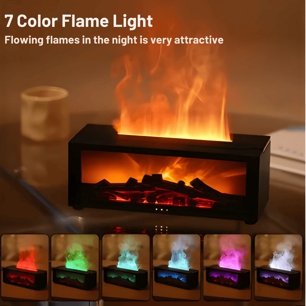 3D Flame Aromatherapy Diffuser Essential Oil Humidifier