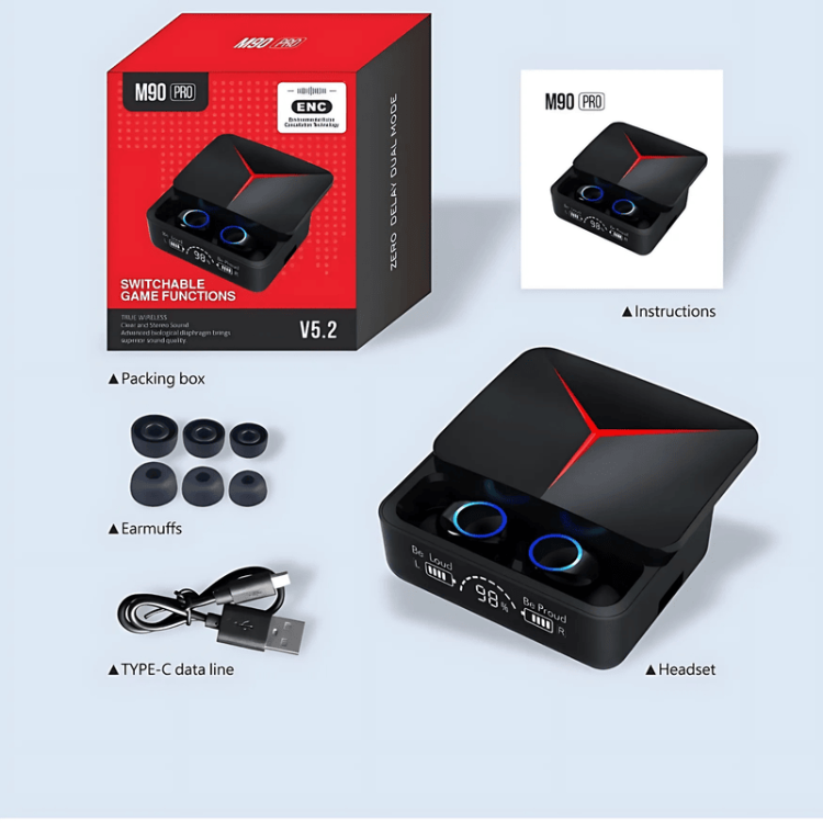 Gaming Headphones VIKEFON M90 Wireless Bluetooth 5.3