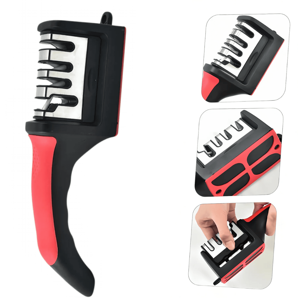 4 Stage Kitchen Knife Sharpener Handheld Multi Functional Tool