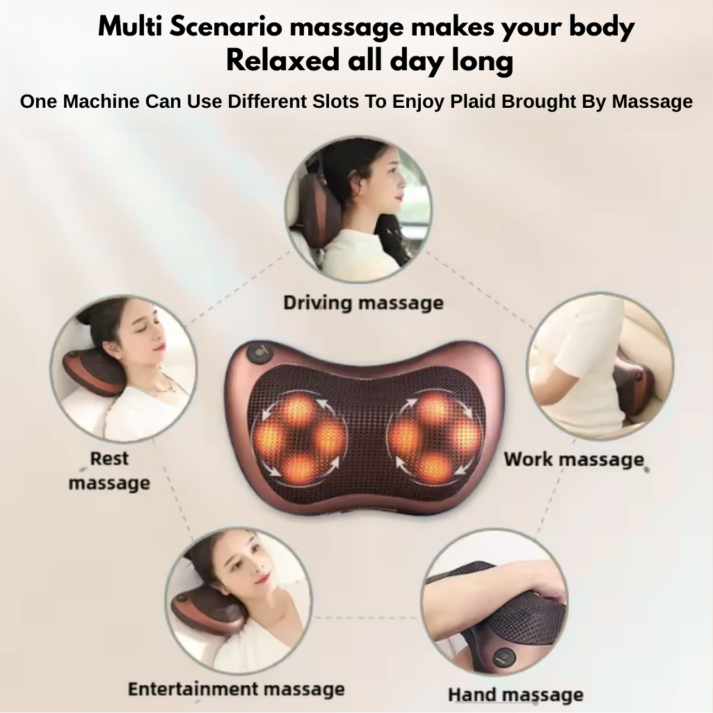Electric Neck and Back Massage Pillow for Pain Relief