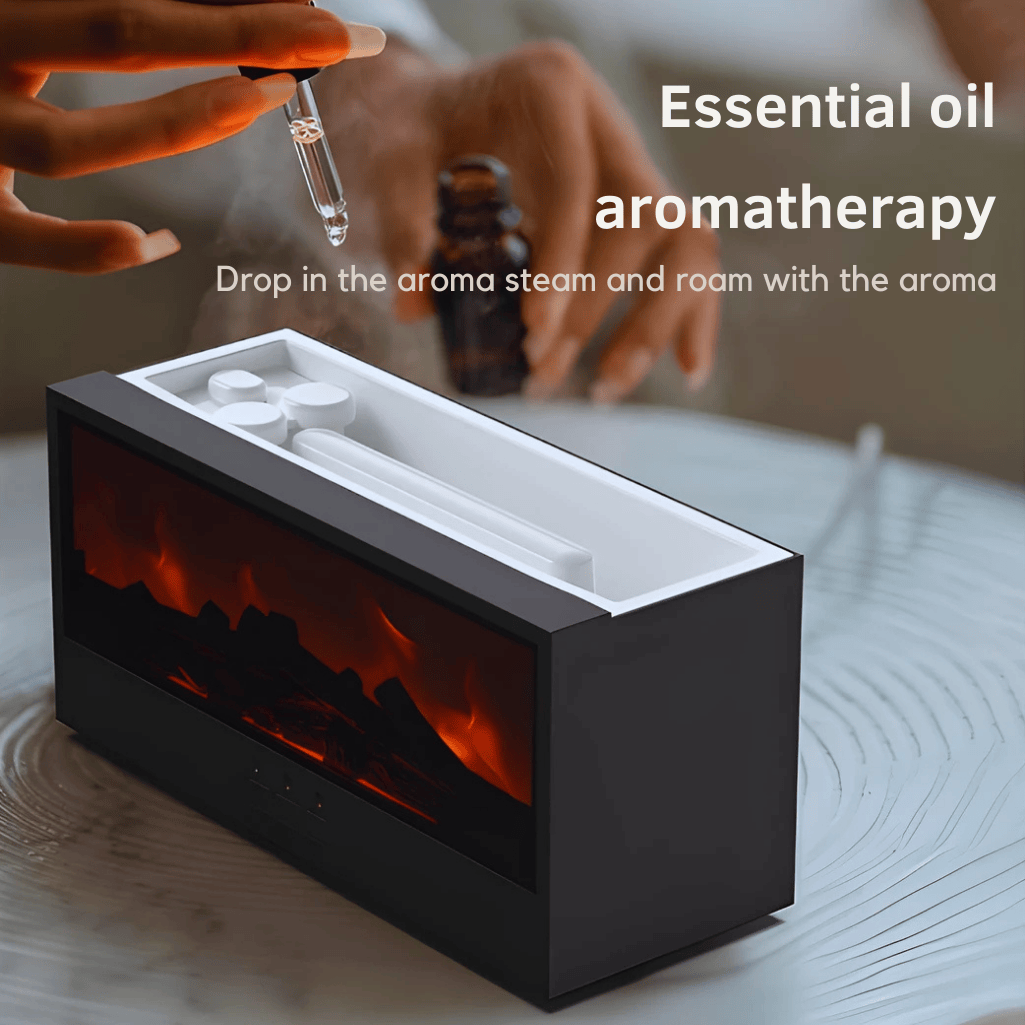 3D Flame Aromatherapy Diffuser Essential Oil Humidifier