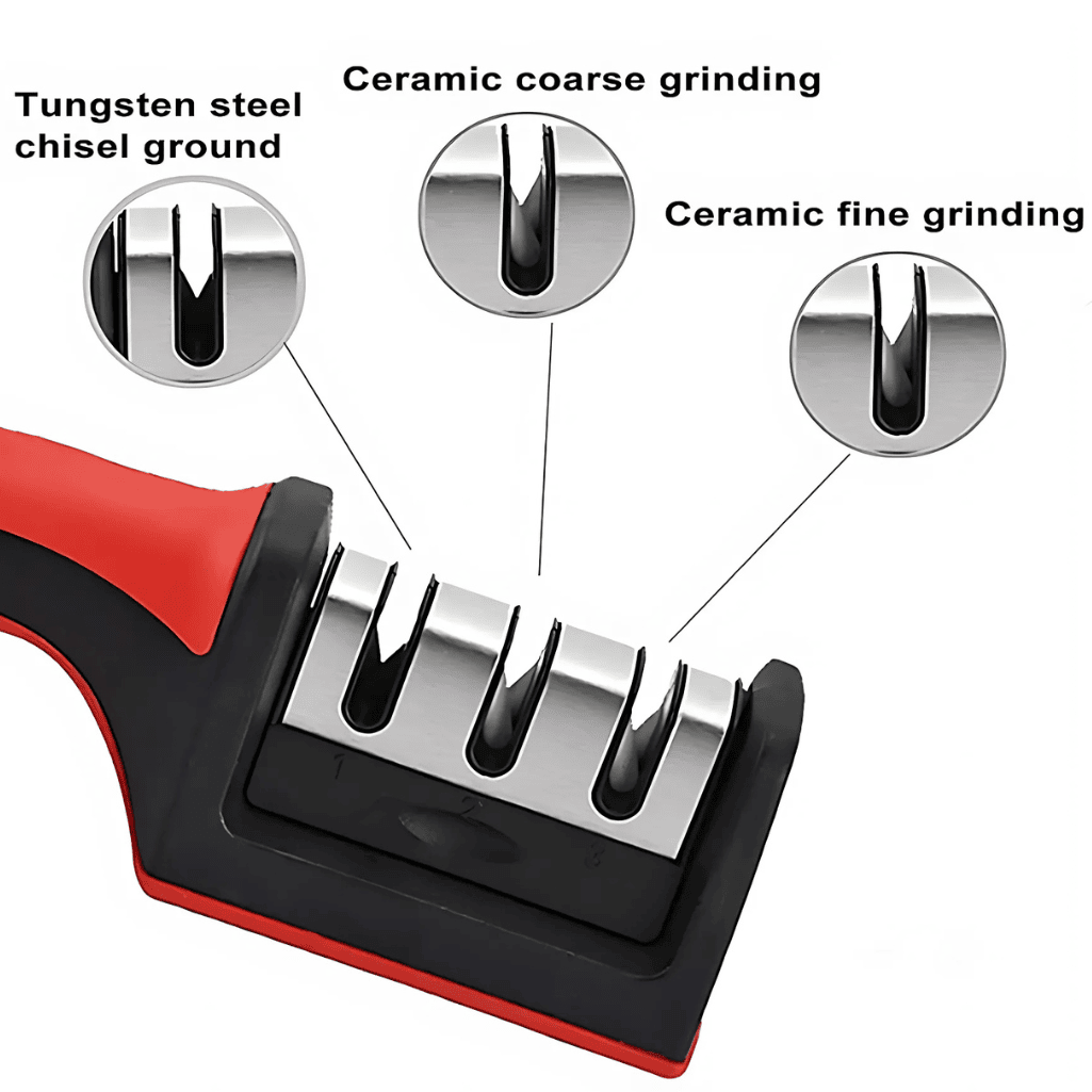 4 Stage Kitchen Knife Sharpener Handheld Multi Functional Tool