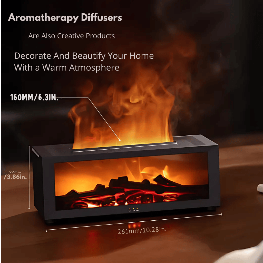 3D Flame Aromatherapy Diffuser Essential Oil Humidifier