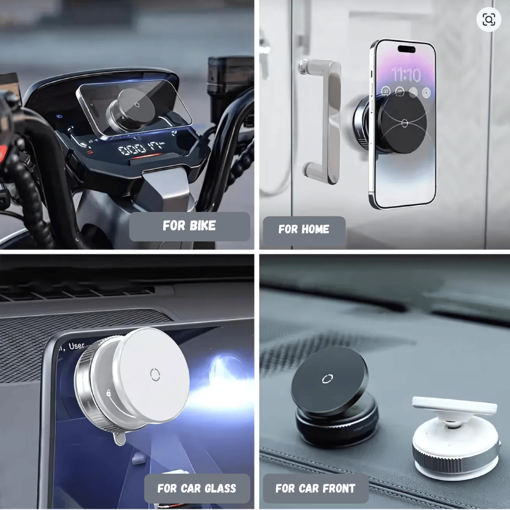 Mega Safe Magnetic Car Phone Holder 360° Suction Mount