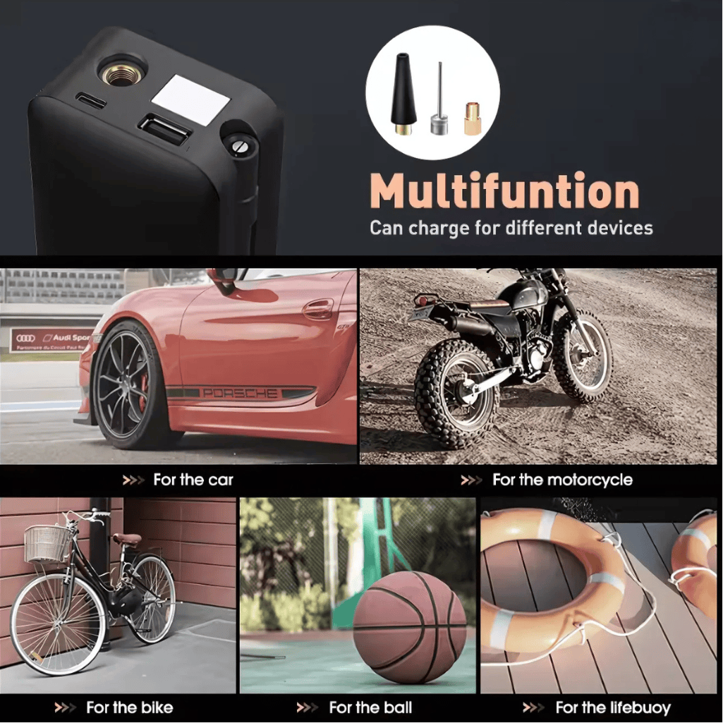Rechargeable Digital Air Pump Portable Car Tire Inflator