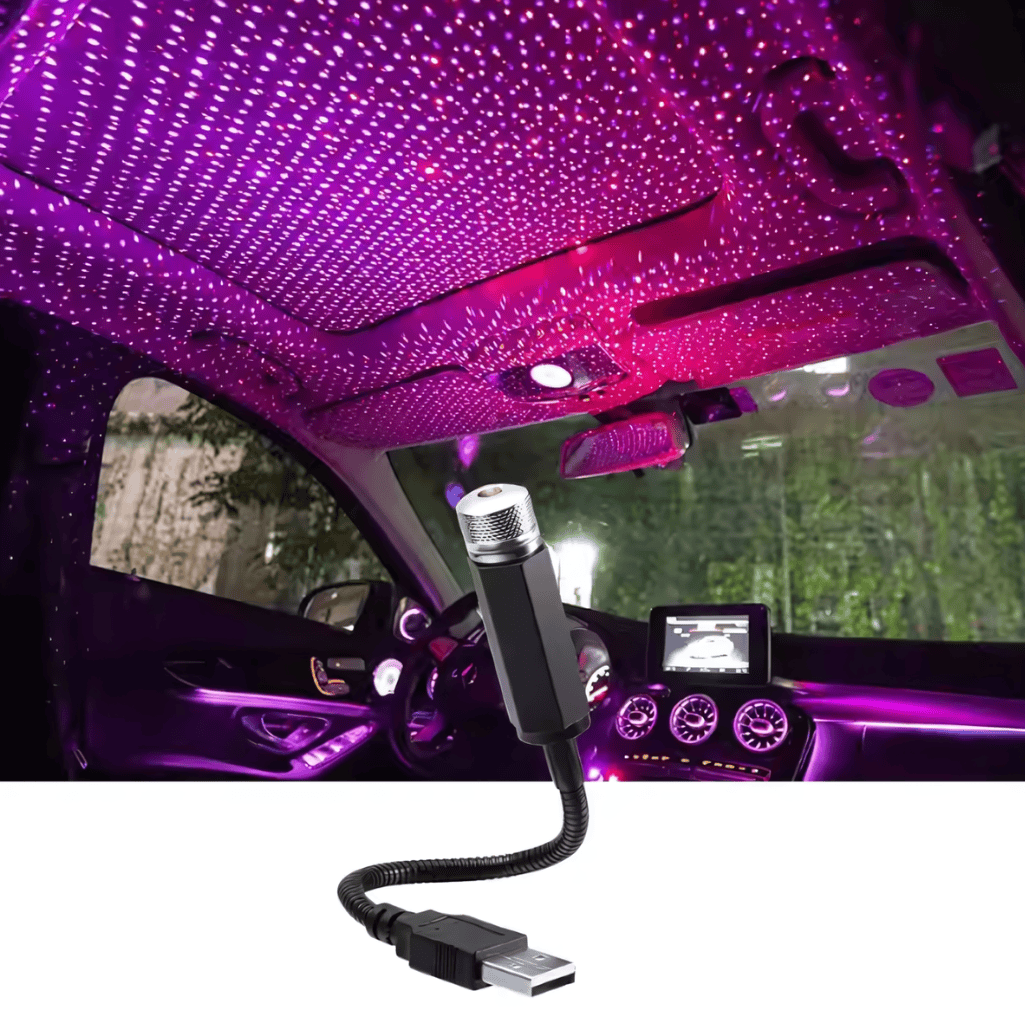 USB LED Car Roof Star Night Light Projector